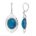 Dana Buchman Aqua Cabochon Marquise Nickel Free Drop Earrings, Women's, Blue