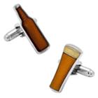Beer Bottle & Glass Cuff Links, Men's, Multicolor