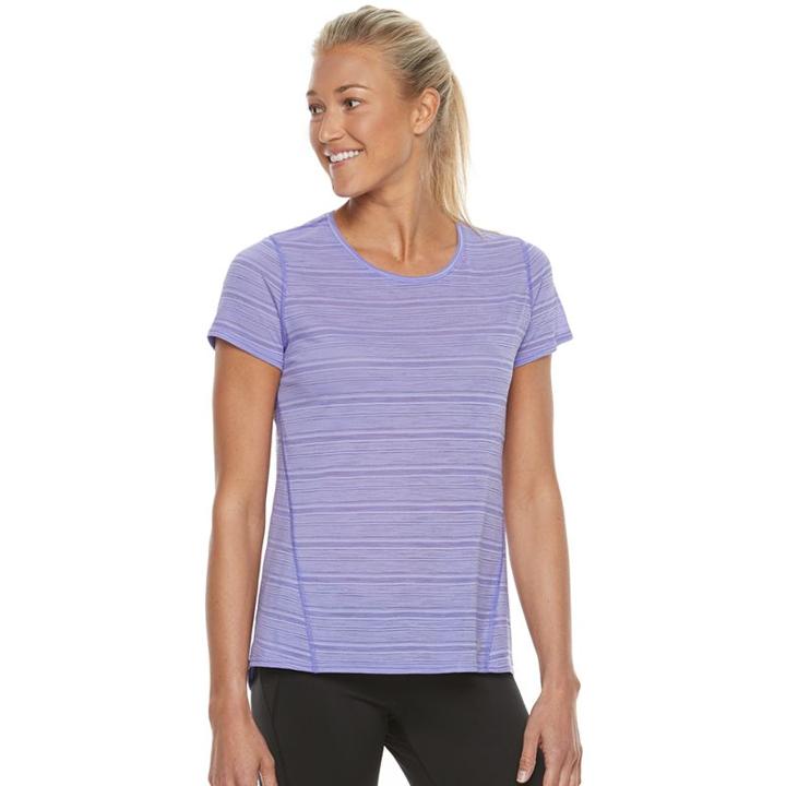 Women's Tek Gear&reg; Base Layer Short Sleeve Tee, Size: Large, Med Purple