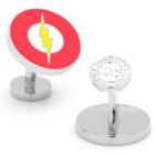Flash Logo Rhodium-plated Cuff Links, Men's, Multicolor