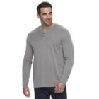 Big & Tall Croft & Barrow&reg; Classic-fit Slubbed Performance Henley, Men's, Size: 4xb, Grey