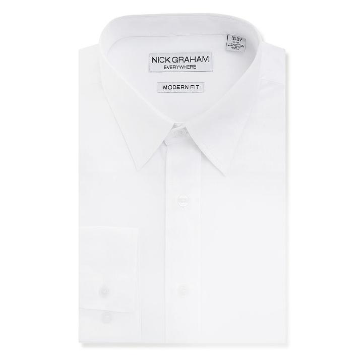 Men's Nick Graham Everywhere Modern-fit Dress Shirt, Size: M-34/35, White