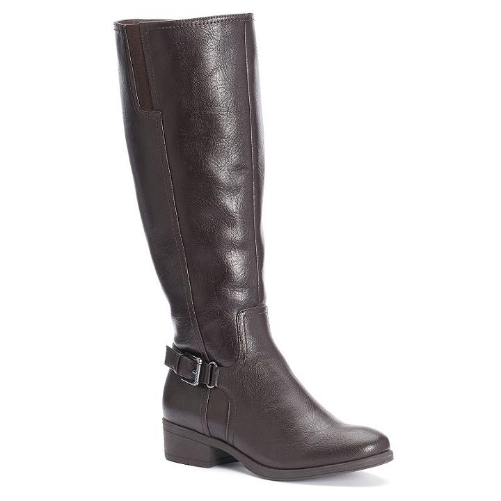 Croft & Barrow&reg; Women's Ortholite Knee-high Riding Boots, Size: 8.5, Brown