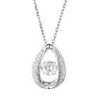 Forever Classic Sterling Silver 1 1/4 Carat T.w. Lab-created Moissanite Oval Pendant, Women's, Size: 18, White