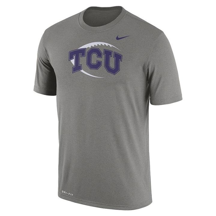 Men's Nike Tcu Horned Frogs Legend Icon Dri-fit Tee, Size: Xl, Dark Grey