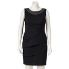Plus Size Connected Apparel Embellished Sheath Dress, Women's, Size: 22 W, Black