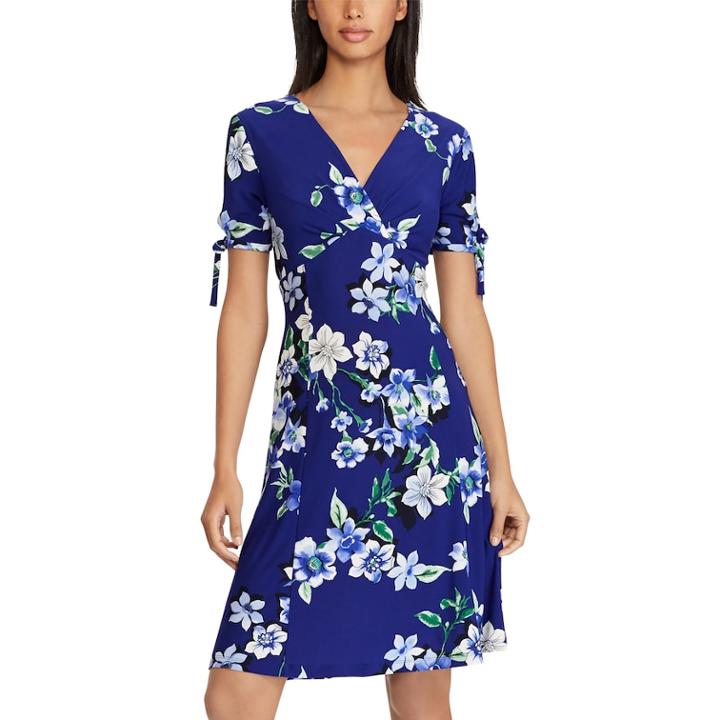Women's Chaps Polka-dot Empire Dress, Size: Medium, Yellow