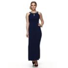 Petite Chaya Embellished Neck Maxi Dress, Women's, Size: 14 Petite, Blue (navy)