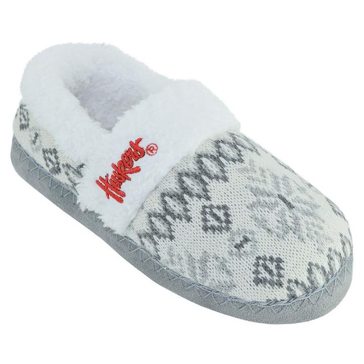 Women's Nebraska Cornhuskers Snowflake Slippers, Size: Small, Team