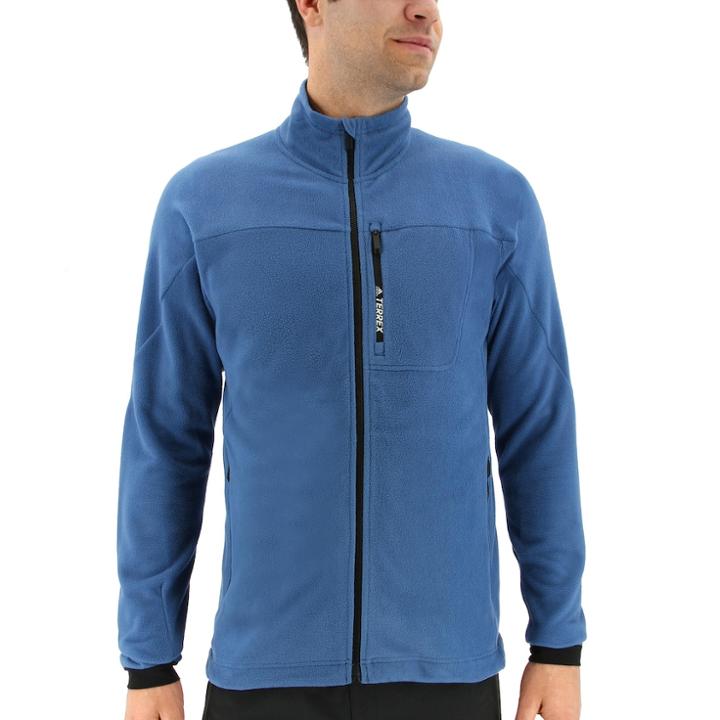 Men's Adidas Outdoor Terrex Tivid Polarfleece Jacket, Size: Xl, Med Blue