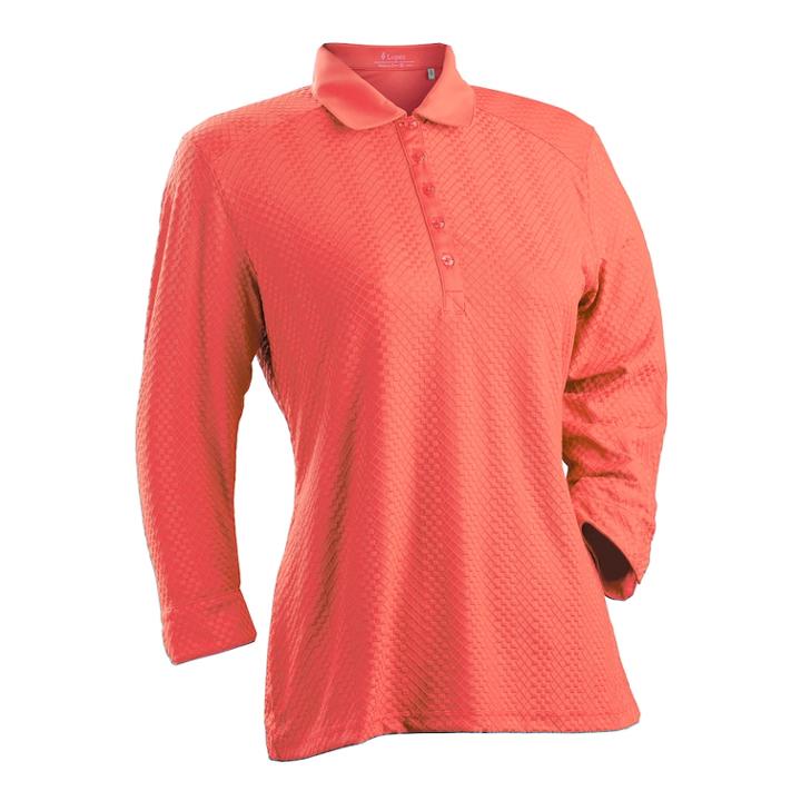 Plus Size Nancy Lopez Grace 3/4-sleeve Golf Polo, Women's, Size: 1xl, Med Orange
