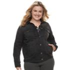 Plus Size Sonoma Goods For Life&trade; Jean Jacket, Women's, Size: 4xl, Black