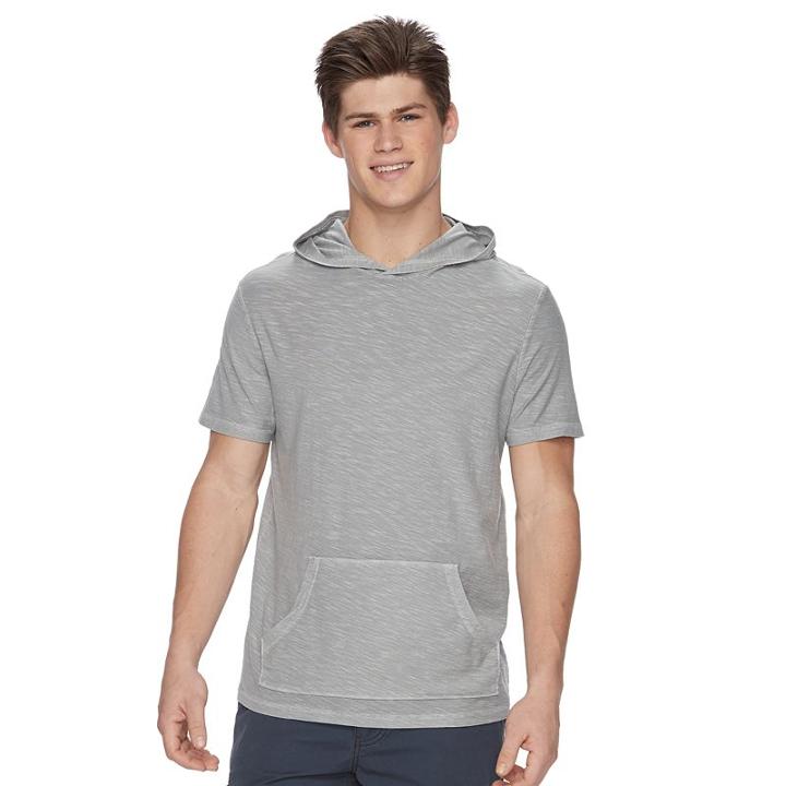 Men's Urban Pipeline&reg; Short-sleeve Hoodie, Size: Medium, Med Grey