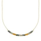 14k Gold Gemstone Beaded Necklace, Women's, Size: 17, Green
