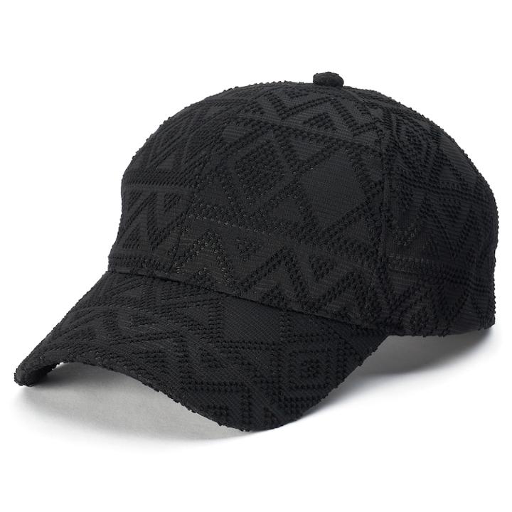Women's Fila Sport Perforated Geometric Baseball Cap, Black