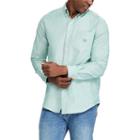 Men's Chaps Classic-fit Solid Oxford Stretch Button-down Shirt, Size: Medium, Green