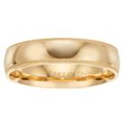 14k Gold 5 Mm Comfort Fit Milgrain Men's Wedding Band, Size: 8, Yellow
