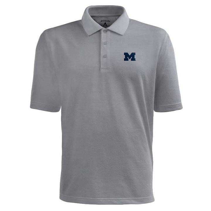 Men's Michigan Wolverines Pique Xtra Lite Polo, Size: Medium, Grey