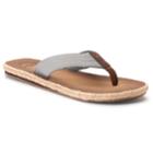 Men's Dockers Espadrille Flip-flop Sandals, Size: Xl, Grey