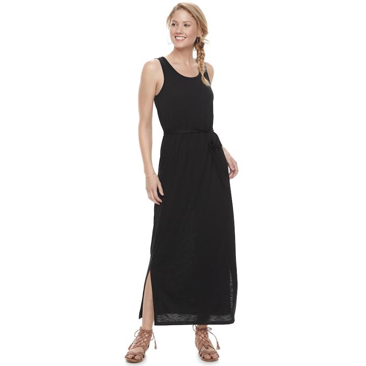 Women's Sonoma Goods For Life&trade; Striped Maxi Dress, Size: Small, Black