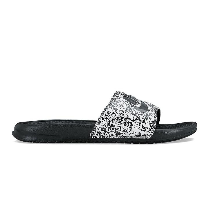 Nike Benassi Jdi Print Men's Slide Sandals, Size: 10, White