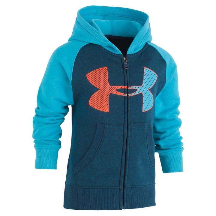 Boys 4-7 Under Armour Logo Raglan Zip Hoodie, Size: 6, Med Blue