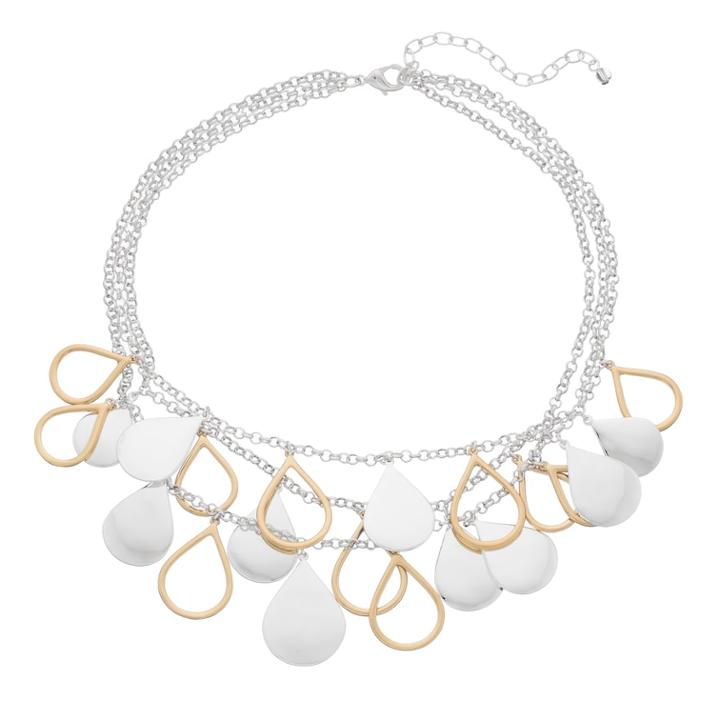 Napier Two Tone Teardrop Statement Necklace, Women's, Multicolor