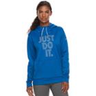 Women's Nike Therma Training Just Do It Graphic Hoodie, Size: Small, Brt Blue