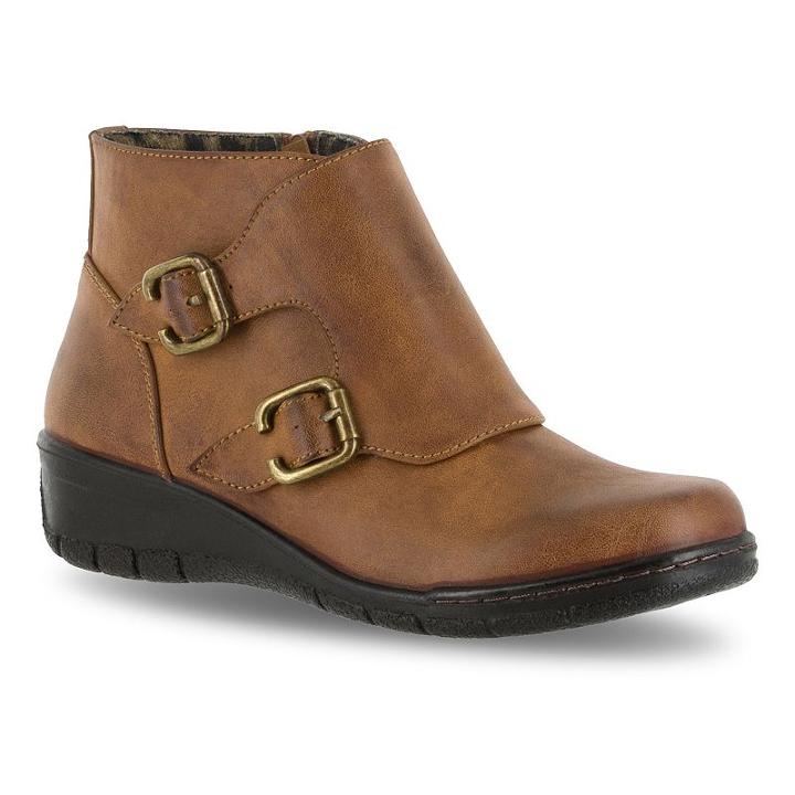 Easy Street Abbott Women's Wedge Ankle Boots, Size: Medium (7.5), Black