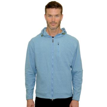 Men's Mountain And Isles Heathered Stretch Fleece Zip-up Hoodie, Size: Large, Blue