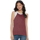 Juniors' So&reg; Burnout Muscle Tank, Girl's, Size: Xs, Dark Pink