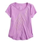 Girls 7-16 Nike Curve Hem Futura Tee, Size: Xl, Brt Purple