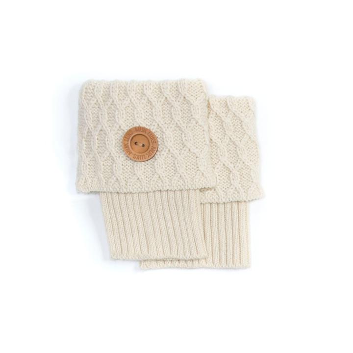 Women's Muk Luks Cable-knit Boot Toppers, White