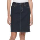 Women's Croft & Barrow&reg; Jean Skirt, Size: 10, Blue Other