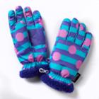 Jumping Beans&reg; Stripes & Dots Sherpa Thinsulate Ski Gloves - Girls, Size: Small, Turquoise/blue (turq/aqua)