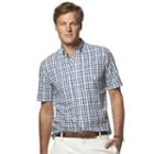 Big & Tall Chaps Classic-fit Plaid Poplin Button-down Shirt, Men's, Size: L Tall, Yellow
