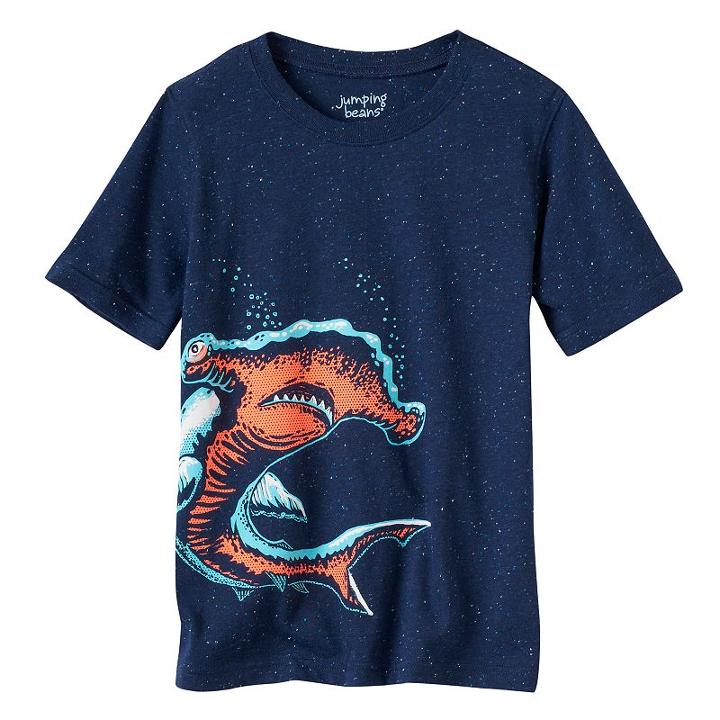 Boys 4-10 Jumping Beans&reg; Space-dyed Hammer Head Shark Graphic Tee, Boy's, Size: 5, Blue