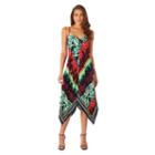 Women's Indication By Eci Tie-dye Handkerchief Dress, Size: Small, Red Other