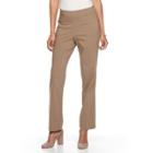 Women's Briggs Millennium Straight-leg Pull-on Pants, Size: 8, Med Beige