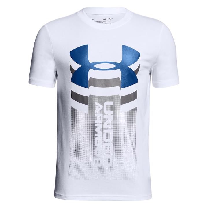 Boys 8-20 Under Armour Vertical Logo Tee, Size: Small, White