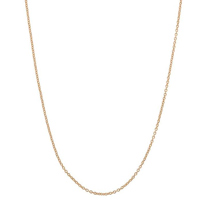 14k Rose Gold-plated Silver Adjustable Cable Chain Necklace - 22 In, Women's, Size: 22, Pink