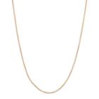 14k Rose Gold-plated Silver Adjustable Cable Chain Necklace - 22 In, Women's, Size: 22, Pink