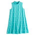 Girls 7-16 & Plus Size Mudd&reg; Patterned Mockneck Dress, Size: 14, Turquoise/blue (turq/aqua)