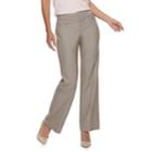 Women's Elle&trade; Wide-leg Trouser Pants, Size: 10, Lt Brown