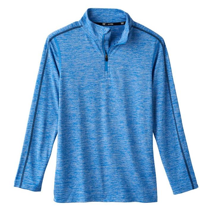 Boys 8-20 Tek Gear Space-dyed Drytek Striped-sleeve Tee, Boy's, Size: L(14/16), Med Blue