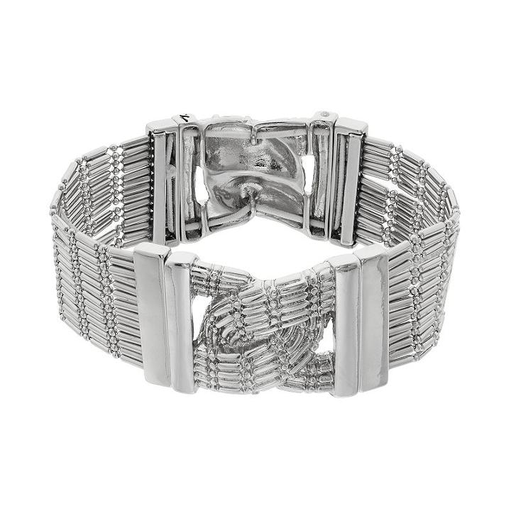 Simply Vera Vera Wang Interlocked Stretch Bracelet, Women's, Silver