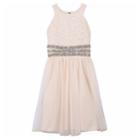Girls 7-16 Speechless Lace Chiffon Beaded Waist Dress, Size: 14, Med Red