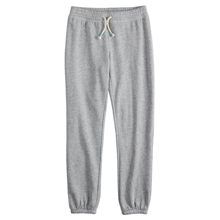 Girls 7-16 So&reg; French Terry Sweatpants, Size: 10, Med Grey