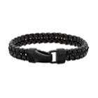 Lynx Men's Black Stainless Steel Double Row Bracelet, Size: 8.5