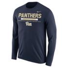 Men's Nike Pitt Panthers Dri-fit Legend Staff Long-sleeve Tee, Size: Xl, Blue (navy)
